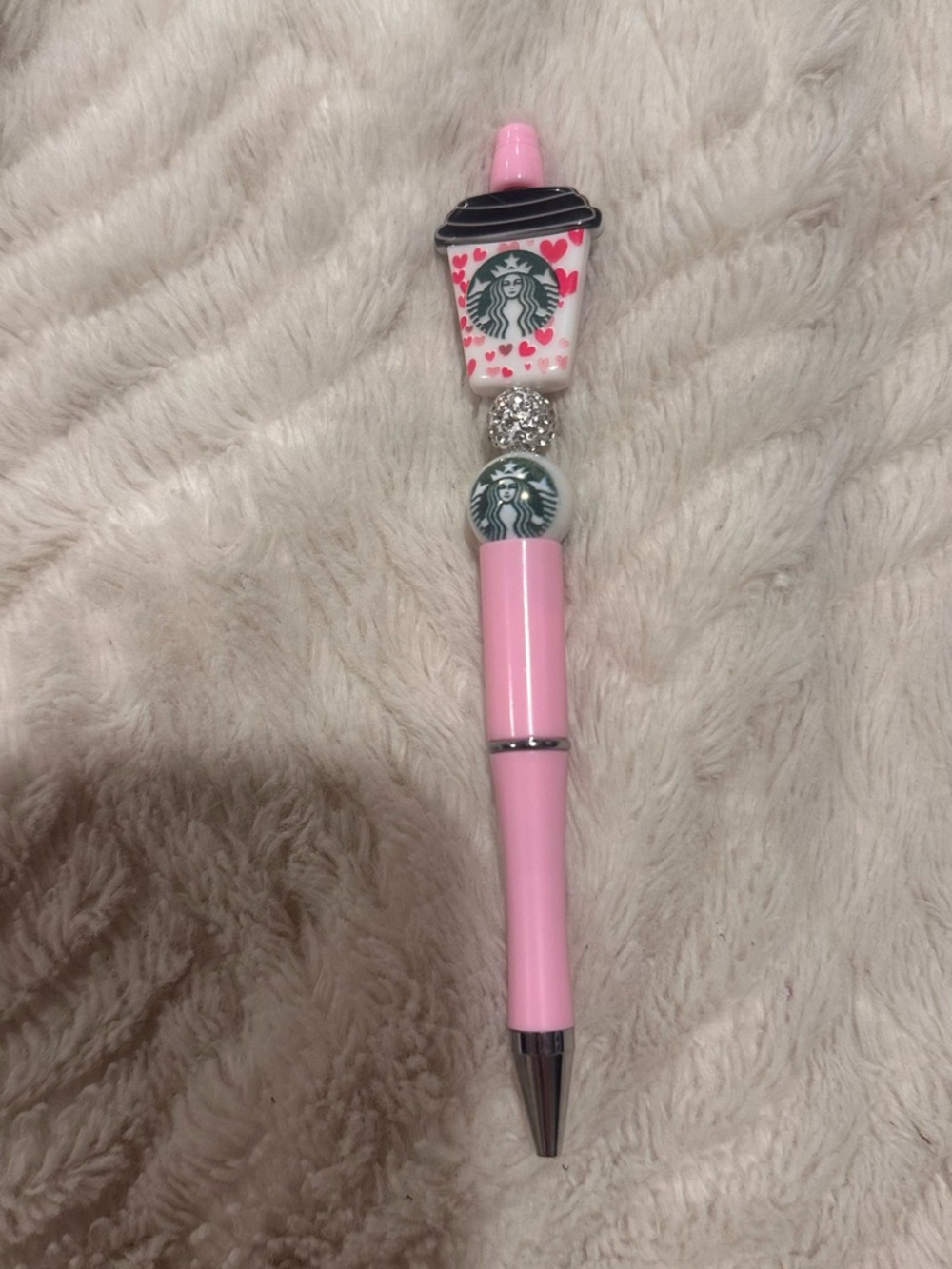 Starbucks Pink Cup Charm Ballpoint Pen